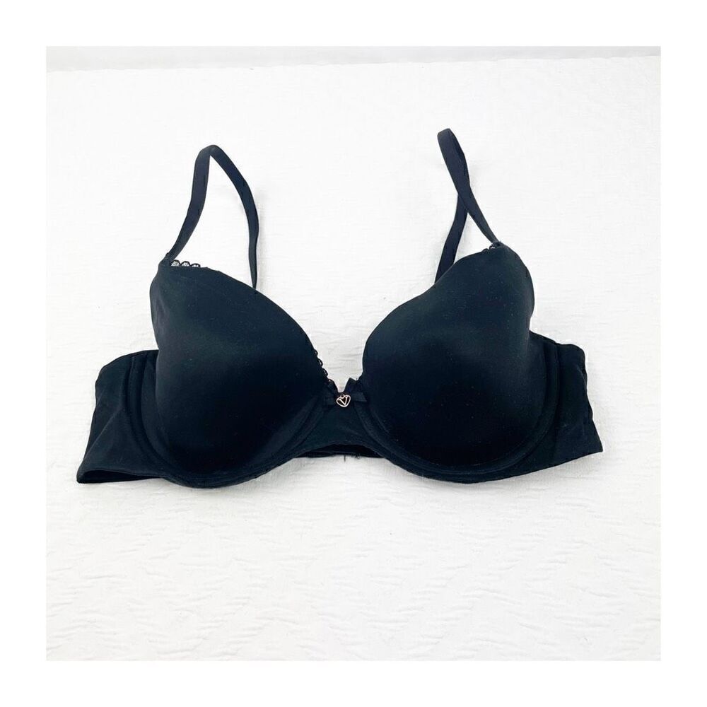 BUY 1 GET 1 FREE Victorias Secret 34c body by Victoria lined demi black soft nic